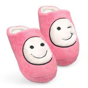 Amanda Blu Pink Winky Face Slippers
